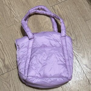 Baggu puffy mini tote bag - dusty lilac NWT
